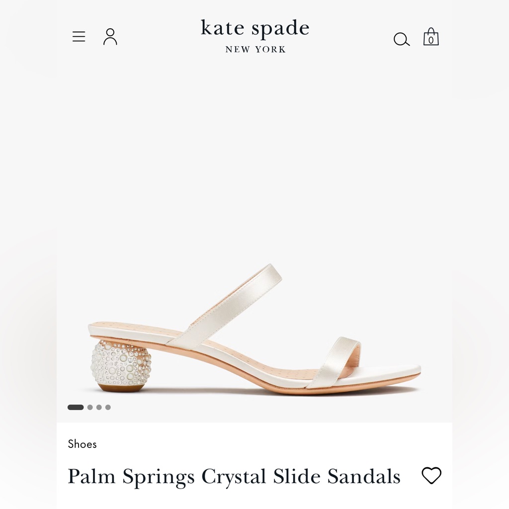 Nwt Kate Spade Palm Springs Crystal Slide Sandals